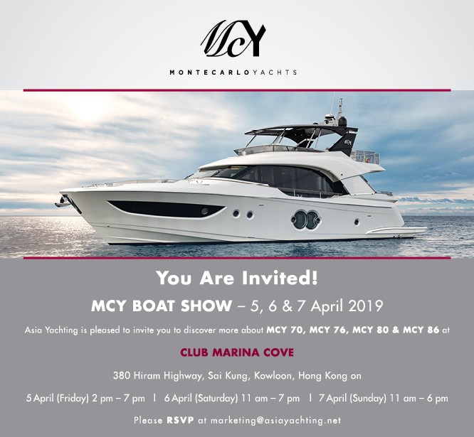 , RSVP : Monte Carlo Yachts Boat Show on 5, 6 & 7 April