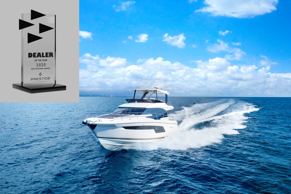 , Asia Yachting awarded Dealer of the Year 2020 for Prestige yachts